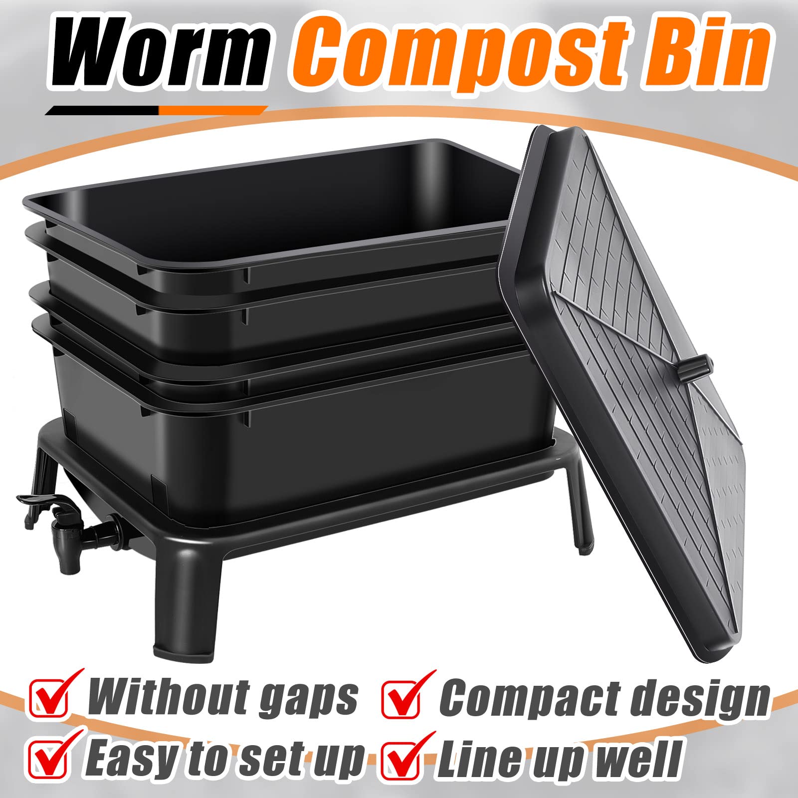 4 Trays Worm Composter for Indoor and Outdoor - 4Gardens